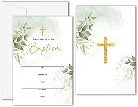 הזמנה לטבילת ירק, הזמנות להזמנת טבילה עם מעטפות טבילה הזמנות להזמנת נערות טקס שמות טקס טקס טבילה - 25 כרטיסי הזמנה עם 25 מעטפות