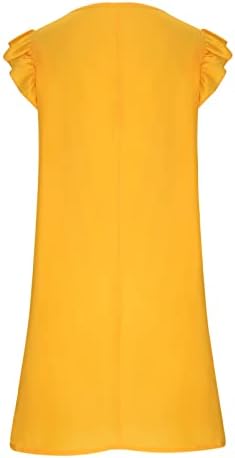 2023 נשים של קיץ לפרוע שרוולים צווארון מיני שמלה מוצק צבע טנק שמלה רזה להתאים קו חוף שמלות שמלה קיצית