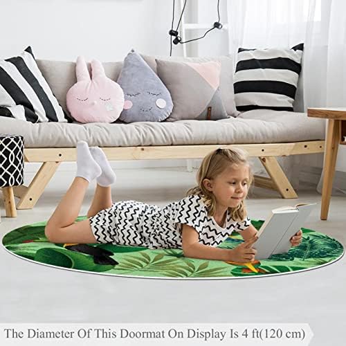 Llnsupply בגודל גדול 5 מטר ילדים עגול שטיח שטיח שטיח טרופי