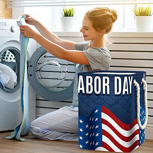 יום עבודה רקע אמריקאי דגל גדול כביסת עמיד למים מתקפל בגדי סל סל בגדי צעצוע ארגונית, בית תפאורה לחדר שינה אמבטיה
