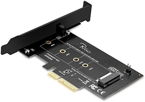 Rivo PCI-E Riser PCIE M.2 PCIE SSD ל- PCIE Express 3.0 x 4 כרטיס מתאם-תומך ב- M2 NGFF PCI-E 3.0, 2.0 או 1.0, NVME או AHCI, M-KEY, 2280,