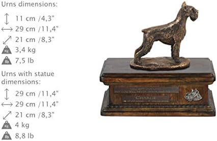 שנאוצר קצוץ 2, כד עבור כלב אפר זיכרון עם פסל, לחיות מחמד של שם וציטוט-ארטדוג אישית