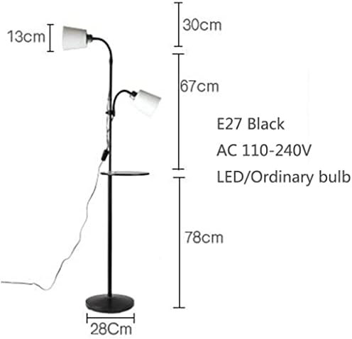 XBWEI נורדי מנורות רצפה צבועות מתכווננות E27 LED אור רצפה רטרו פשוט עם 2 צבעים לחדר לימוד סלון