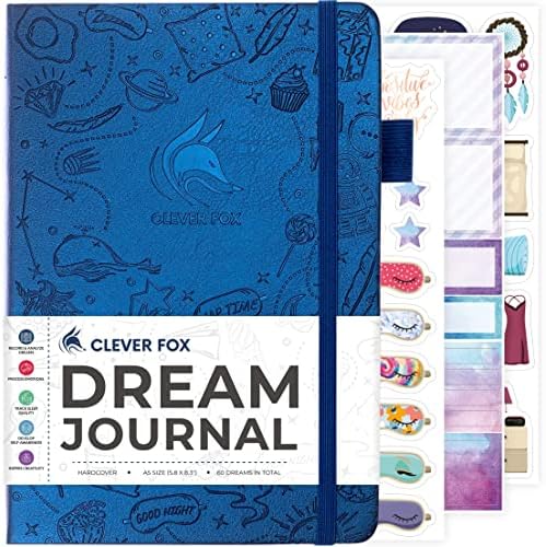 Journal Dream Fox Dream - יומן חלומות מודרך לנשים, גברים וילדים - מחברת כריכה קשה לעקוב ולנתח את החלומות והשינה שלך - ספר יומן ליומן חלומות