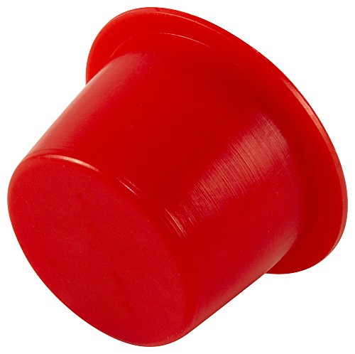 Caplugs 99190701 כובע ותקע מחודד מפלסטיק. T-8, PE-LD, CAP OD 0.578 מזהה תקע 0.727, אדום