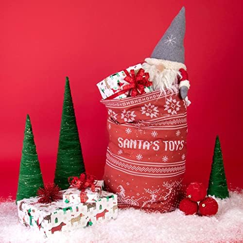 ציוד למסיבות של פאדי פדרו-שקיות מתנה גדולות במיוחד לחג המולד-אלטרנטיבת נייר עטיפה-שקיות מתנה לשימוש חוזר וידידותי לסביבה לחג המולד-מגוון