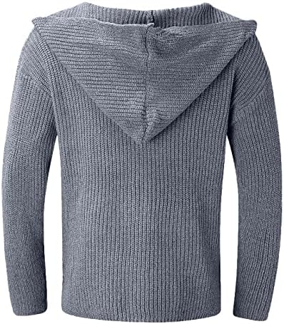 סוודר גברים סוודר צעיף צווארון שמנמן חם פתוח פתוח שרוול ארוך סרוג מעילים רזים מעילים סוודרים לגברים