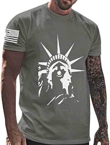 חולצת דגל אמריקאית גדולה וגובהה 4 ביולי חולצות טשטש פטריוטיות יום עצמאות פטריוטי