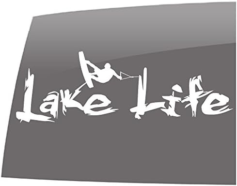 Life Lake Swag Lake - Wakeboarding - לבן מוצק - מדבקות - Lake Life - Outdoor - מדבקה ויניל