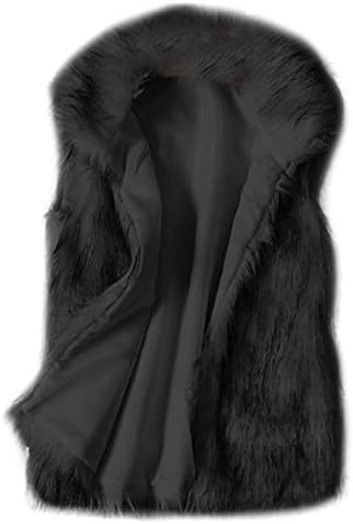 מעילי קפיץ לנשים דמוי פרווה פרווה מעיל מעיל אפוד קצר מעיל קוקטייל מסיבה ללא שרוולים קוקטייל ווינברס