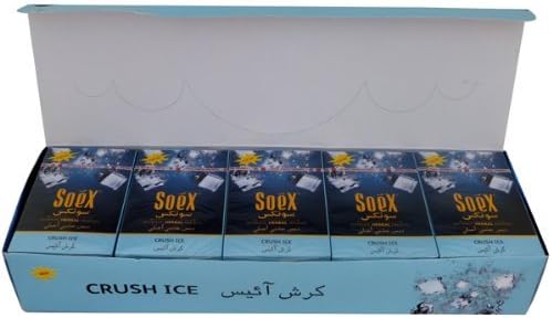 ריסוק טעם קרח סקס נרגילה שישה מולסה צמחית אותנטית קופסא אטומה מלאה 10 חבילות x 50 גרם - סך הכל 500 גרגר