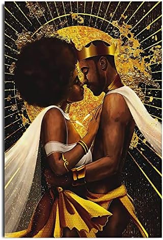 Studio4Walls-Gold-Gold קיר אפרו-אמריקני אמנות אמנות שחורה ציורי עיצוב קיר איש שחור אפריקני אמנות קיר עיצוב קיר אפריקני דיוקן קיר קיר תמונות