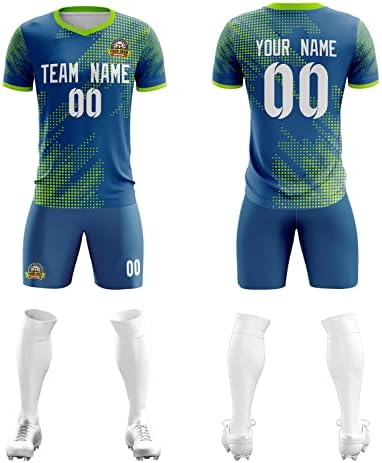 מכנסי ג'רזי בכדורגל מותאמים אישית חולצות כדורגל למבוגרים בהתאמה אישית עם לוגו מספר שם הקבוצה