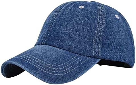 כובעי בייסבול לגברים נשים בוגרות יוניסקס פרופיל נמוך כובע כובע כותנה ג'ינס צבע אחיד ריצה אימון כובע בייסבול כובע בייסבול