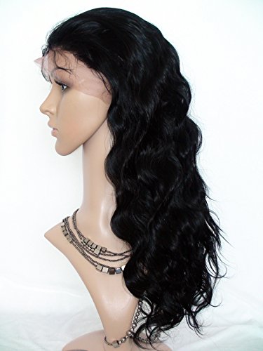 מול תחרה פאות שיער טבעי לנשים שחורות גוף גל פרואני שיער רמי שיער טבעי פאה שחור משחור 22 סנטימטרים