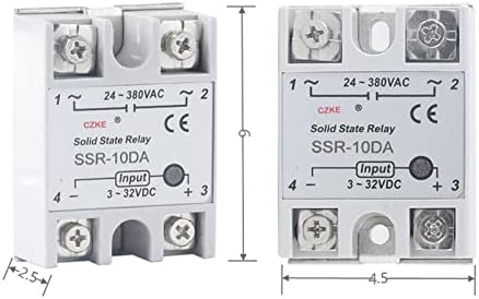 ממסר מצב מוצק של SNKB SSR 10DA 25DA 40DA DC בקרה AC מעטפת לבנה שלב יחיד ללא כיסוי פלסטיק 3-32V כניסה DC 24-380V
