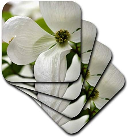 3DROSE CST_51848_2 טוהר-לבן-מעץ-פרח מעץ פרחים עצים פורחים רכים, סט של 8