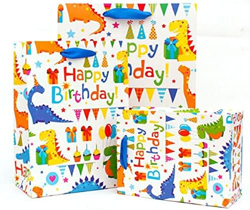מתנה 3 חבילה מתנת שקיות נייר שקיות קניות שקיות עם ידיות צבעוני מתנת נייר שקיות עבור מסיבת יום הולדת חתונה שקיות הקמעונאי תיק סחורה שקיות